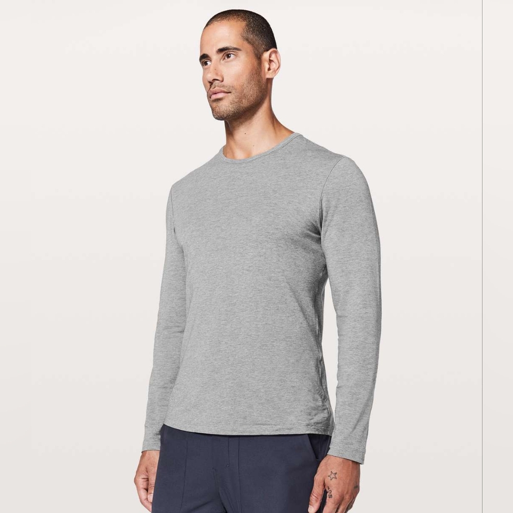 Lululemon 5 Year Basic Long Sleeve Heathered Core Medium Grey XL